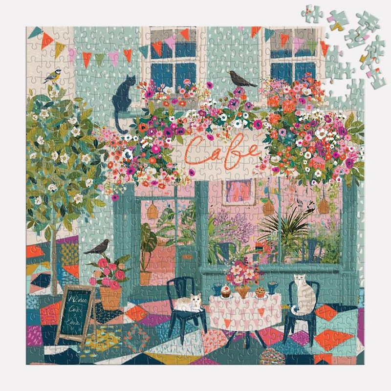 galison | Art Puzzle 500 Pieces | Afternoon Tea for Elegant Cats | Animal Puzzles | Christmas Gifts - Puzzles - Paper Multicolor