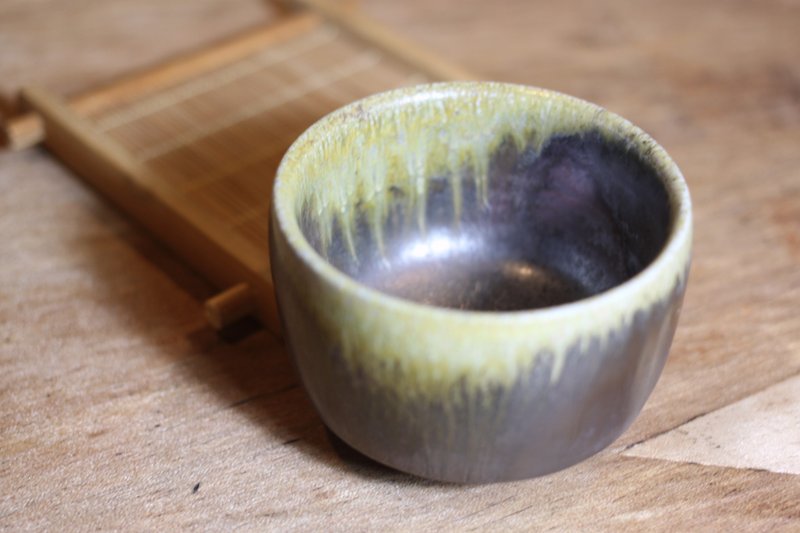 【送禮好物】天然落灰 柴燒茶碗 茶杯 陶藝名家葉敏祥手工作品 - 茶壺/茶杯/茶具 - 瓷 