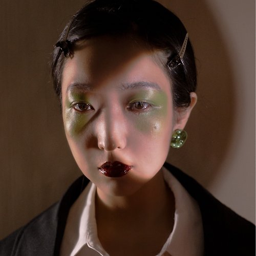 弥谙 彌諳【甜甜圈耳釘】透明玻璃圓形設計耳環科技感個性獨夏天多顏色