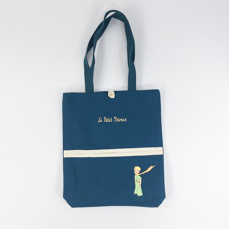 Little Prince Classic Edition Authorized - Wen Qingfeng handbag (blue), CB16AA01 - Handbags & Totes - Cotton & Hemp Green