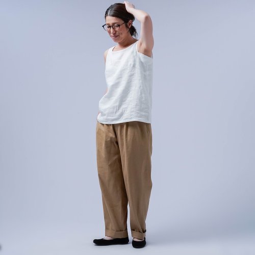 wafu【リネンタンクトップ】脇汗対策の救世主 脇汗速乾 よし