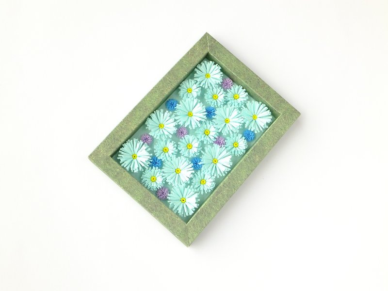 Handmade decorations-daisy - ของวางตกแต่ง - กระดาษ สีเขียว