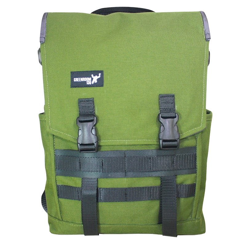 Greenroom136 - Genesis - Laptop backpack - LARGE - Green - กระเป๋าเป้สะพายหลัง - วัสดุกันนำ้ สีเขียว