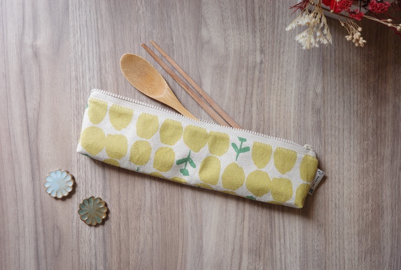 Lime's Summer - Utensil Bag Environmentally Friendly Utensil Bag | Haibai Handmade - Other - Cotton & Hemp 