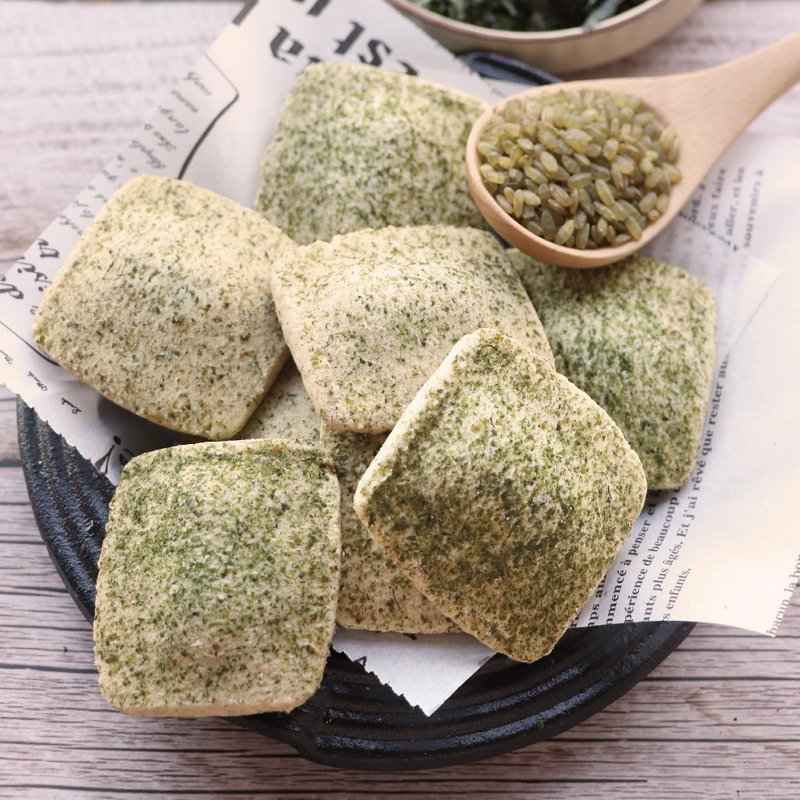 【Yongzhen】Handmade sugar-free biscuits 120g ─ seaweed flavor - Snacks - Other Materials Green