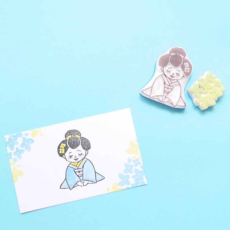 Japanese stamp [Maiko] - Stamps & Stamp Pads - Rubber White