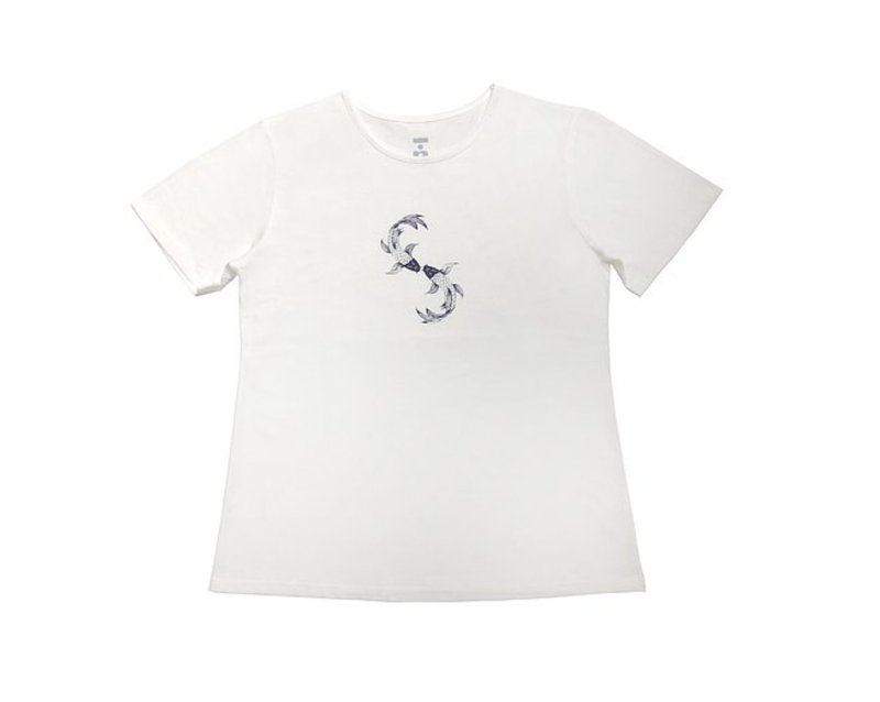 雙 有機棉短袖T Organic Cotton - 男 T 恤 - 棉．麻 白色