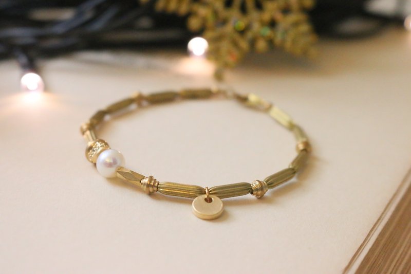 Clear Pearl - Harvest Bracelet 0930 - Bracelets - Gemstone Gold