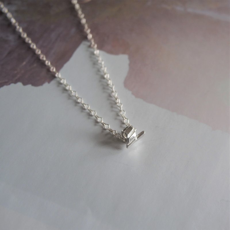 999 sterling silver [Silver grid] handmade necklace pendant - สร้อยคอ - เงินแท้ สีเงิน