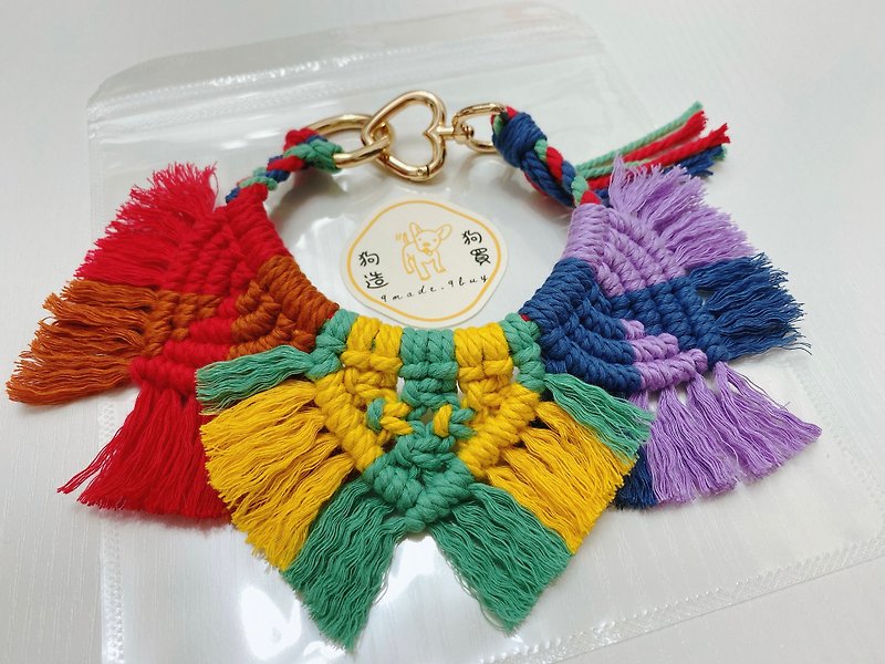 手工編織波希米亞風圍巾(連三角款式) - 咕𠱸/飾品訂製 - 棉．麻 多色