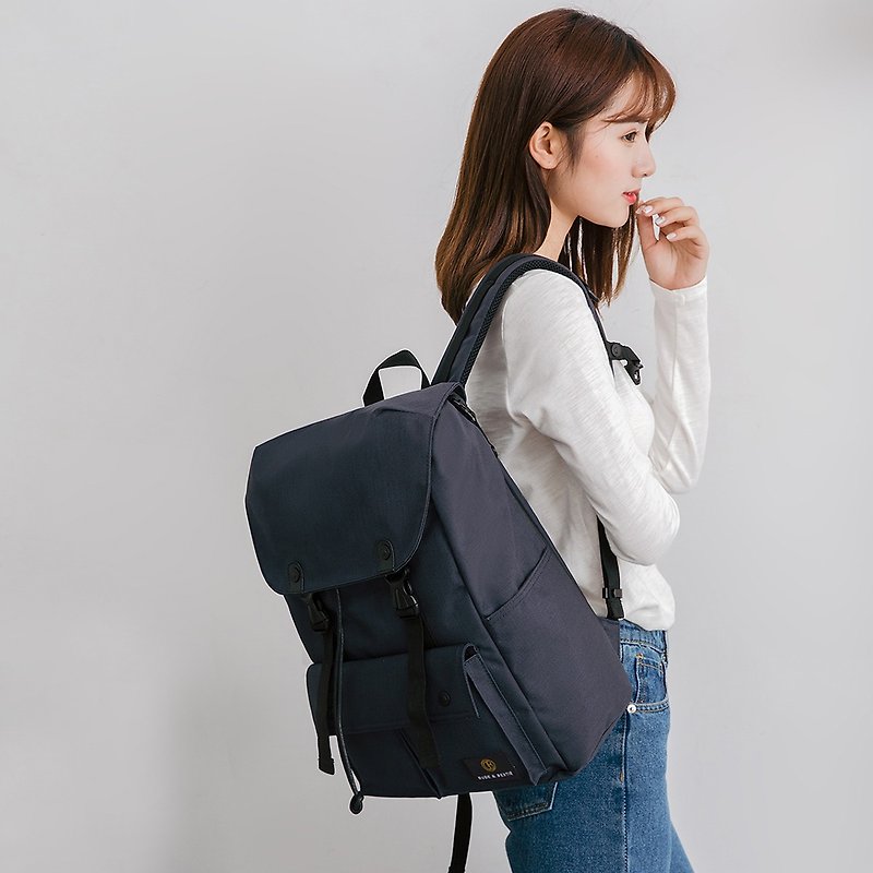 Lightweight Backpack Water-Repellent Travel Bag School Bag Little Predator - Dark Blue - กระเป๋าเป้สะพายหลัง - วัสดุกันนำ้ สีน้ำเงิน