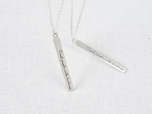 Cpercent 手工飾品 【刻字】紀念你的美好 - 長方形項鍊 | 情侶對鍊 925純銀 情人禮