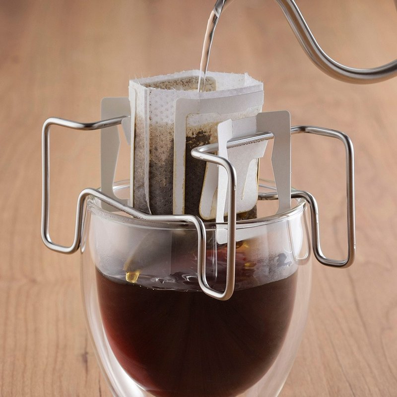 Japan's Shimomura KOGU Japanese-made 18-8 Stainless Steel filter hanging coffee rack - เครื่องทำกาแฟ - สแตนเลส สีเงิน