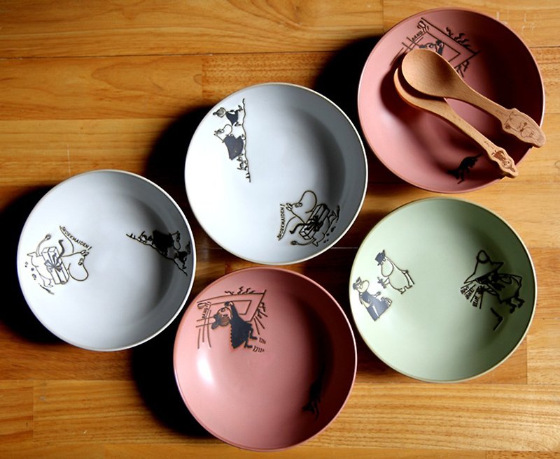 （予約注文）もち米 - ストーンマンレトロシリーズ5の深皿 - 皿・プレート - 陶器 