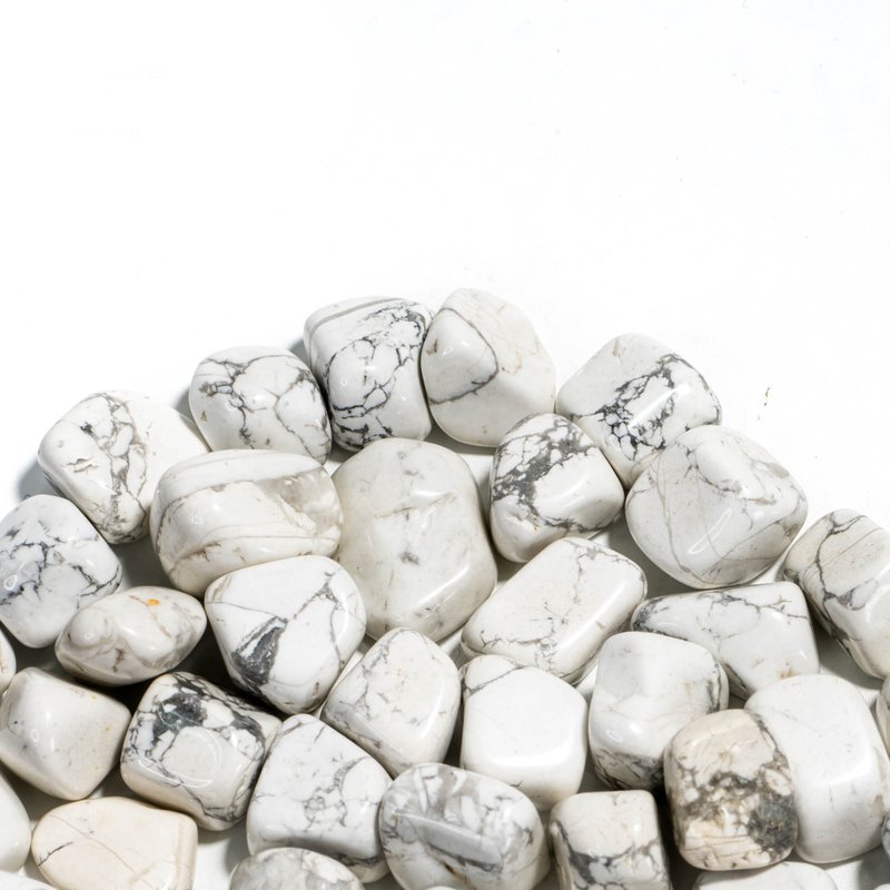 滾石系列-白紋石 200g - 擺飾/家飾品 - 半寶石 白色