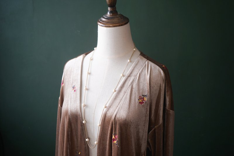 【古董飾品/西洋老件】VINTAGE SARAH COV.珍珠古著長項鍊 - 項鍊 - 其他金屬 金色