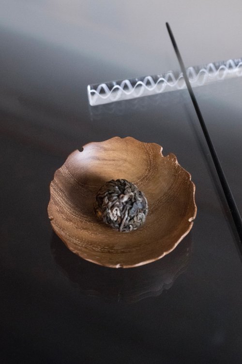 物木所 豆皿1號 葵口 緬甸柚木