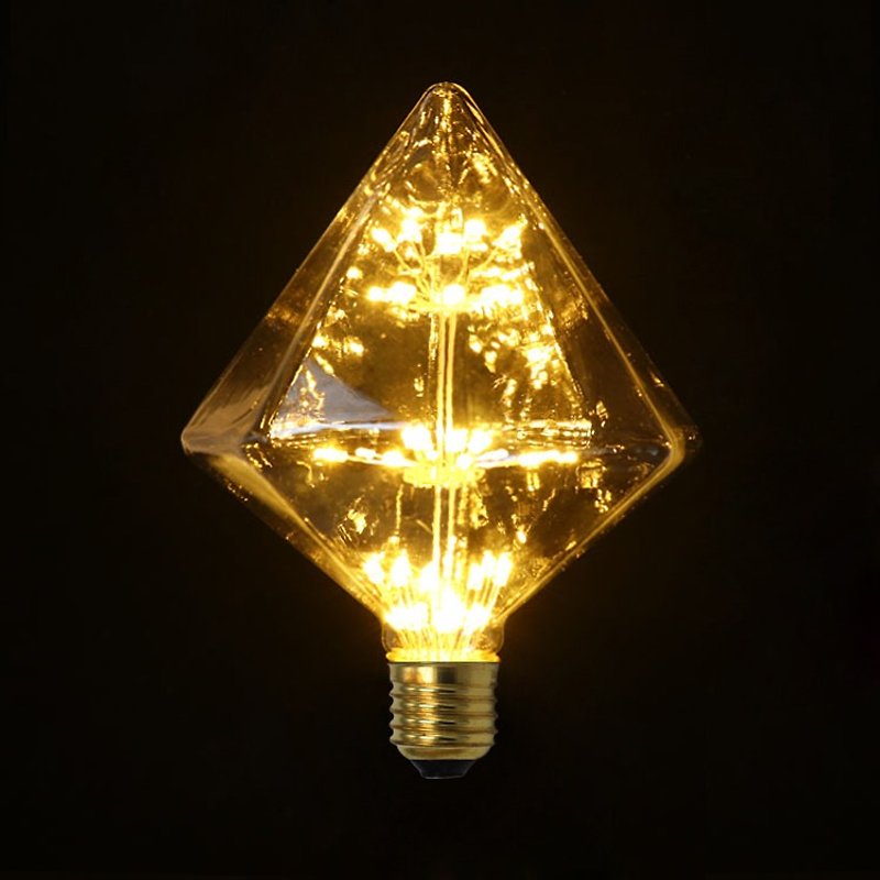 LED‧Flower Bulb‧Big Diamond Bulb│Good Form‧Good shape - โคมไฟ - แก้ว สีเหลือง