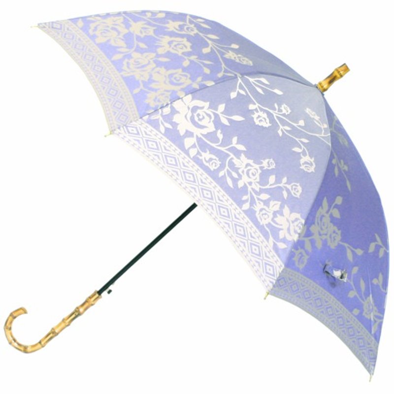 kirie -rose-royal purple - Umbrellas & Rain Gear - Cotton & Hemp Blue