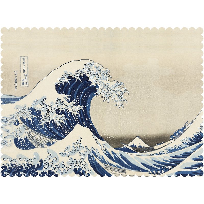 [mirror cloth] 3 Katsushika Hokusai Kanagawa surfing - กล่องแว่น - ไฟเบอร์อื่นๆ 
