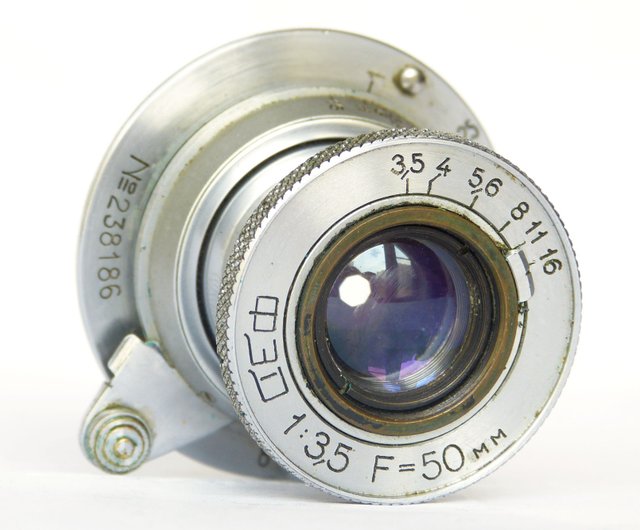 FED 3.5/50 USSR 折りたたみ式シルバーレンズ距離計 M39 マウント