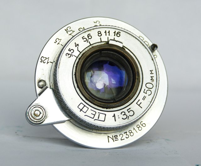 FED 3.5/50 USSR 折りたたみ式シルバーレンズ距離計 M39 マウント