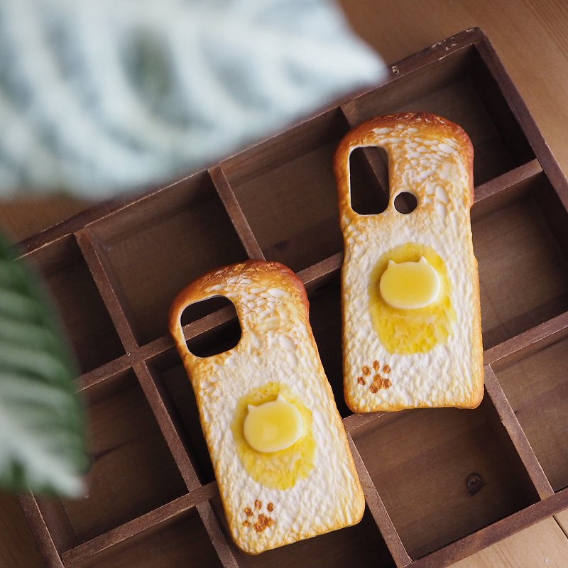 ดินเหนียว เคส/ซองมือถือ สีนำ้ตาล - Butter toast iPhone case