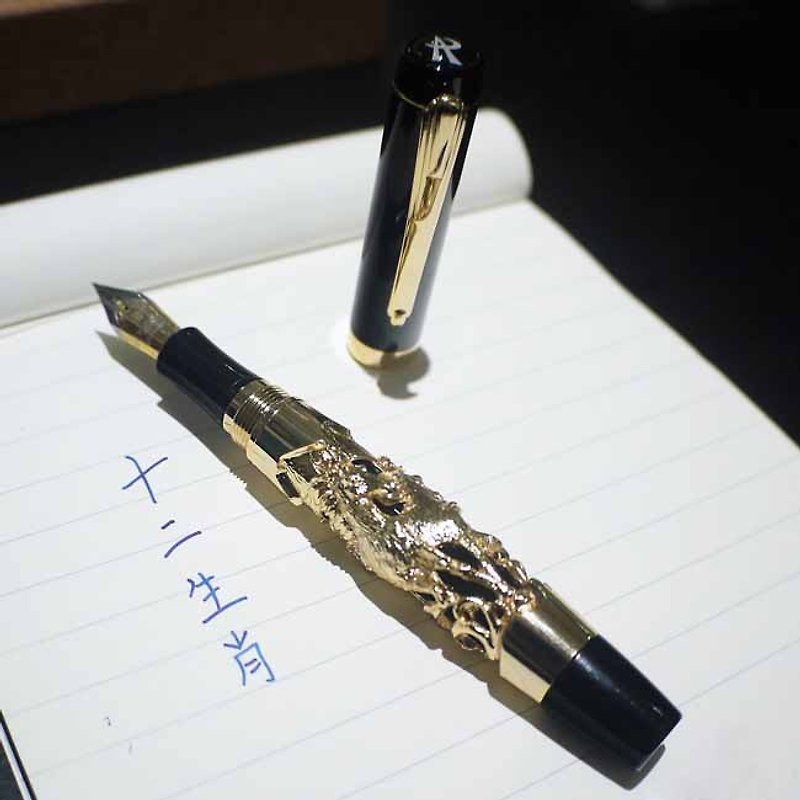 ARTEX 12 Zodiac Pen Ink Value Gift Box Bright Gold - ปากกาหมึกซึม - ทองแดงทองเหลือง สีทอง