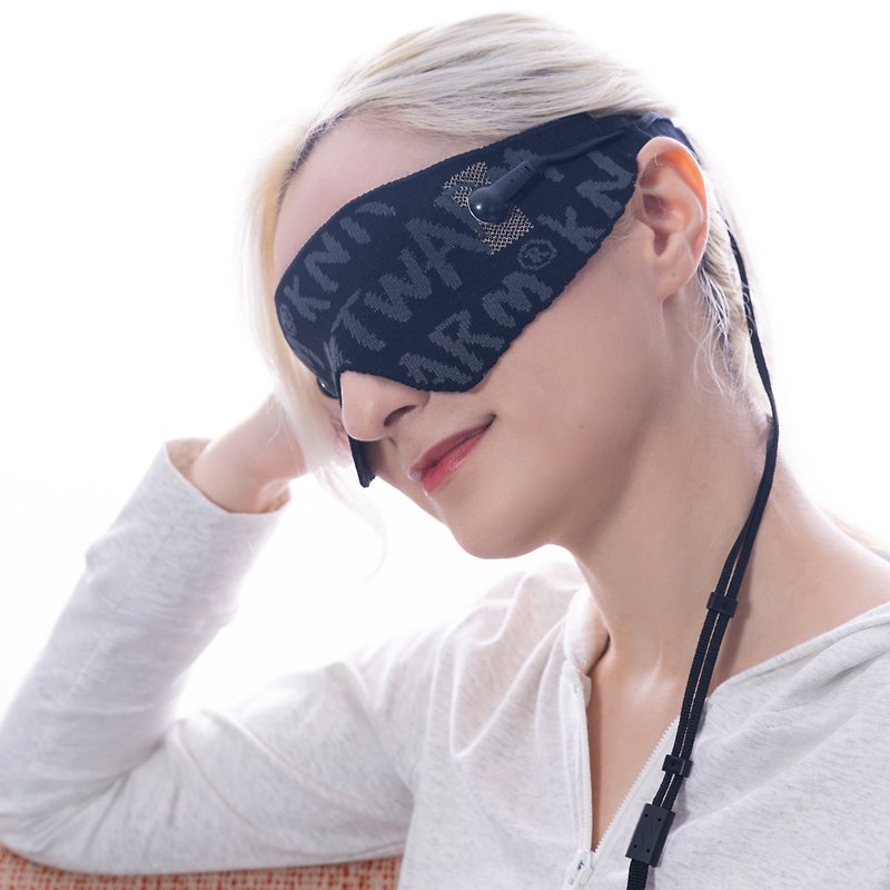KnitWarm EyeMask | Heat Conductive Smart Textile | Silk | Cotton - Eye Masks - Silk Black