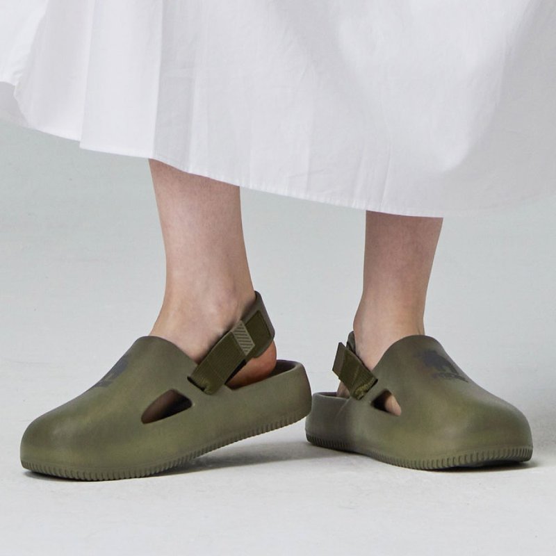 moz 巧巴達二代 舒適度升級 eva 2way 涼拖鞋(墨綠) - 拖鞋 - 其他材質 綠色