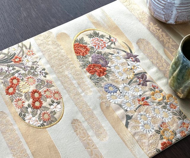 A720逸品‼️西陣織‼️袋帯テーブルランナー1m52cm A720逸品‼️西陣織‼️袋帯テーブルランナー1m52cm