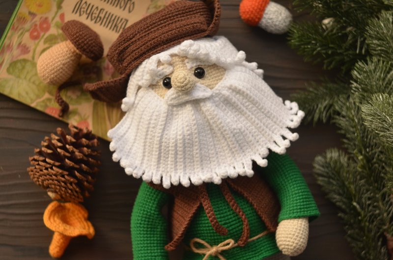 Grandfather, kind house brownie, PDF English crochet pattern - 線上教學/教學影片 - 其他材質 