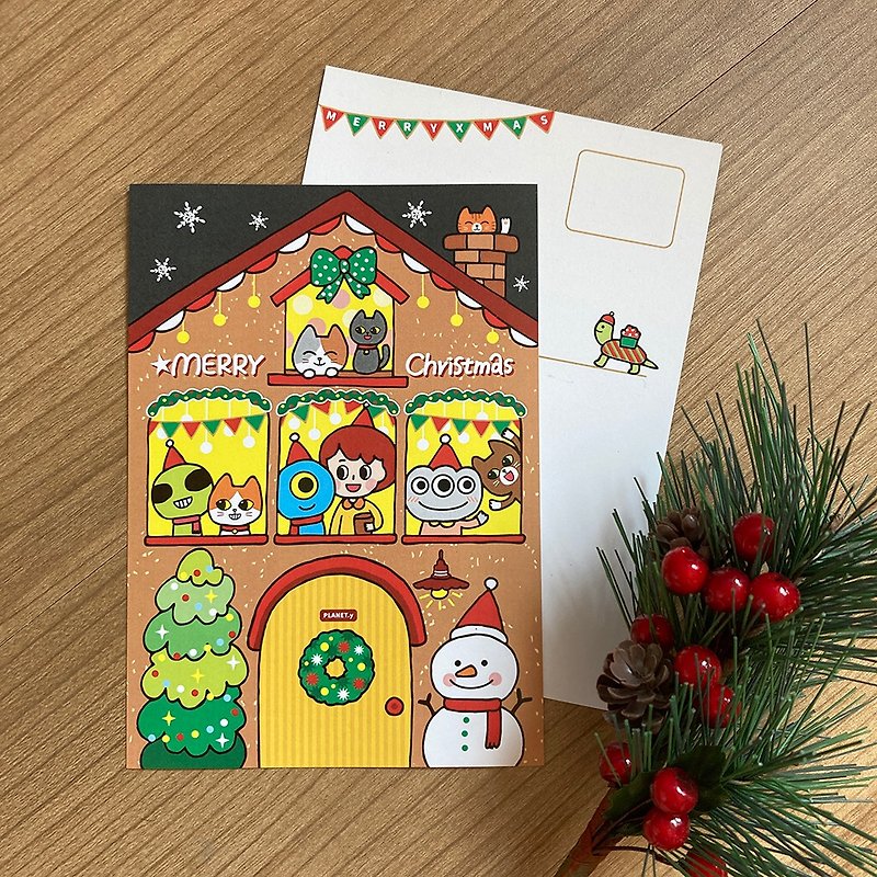 Planet Y_Christmas House_Postcards - Cards & Postcards - Paper Multicolor