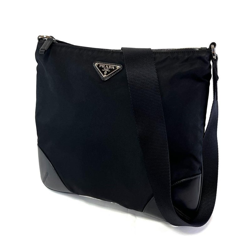 本物 PRADA プラダ ナイロン ショルダーバッグ ブラック BT0332 中古 - 側背包/斜背包 - 尼龍 黑色