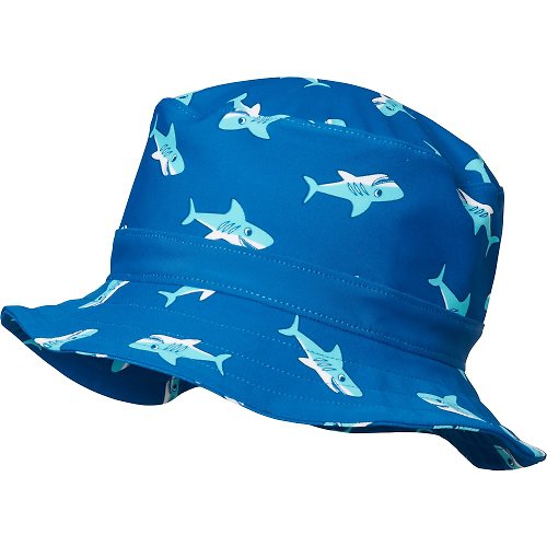 日安朵朵 嬰兒童抗UV防曬水陸兩用漁夫帽-鯊魚