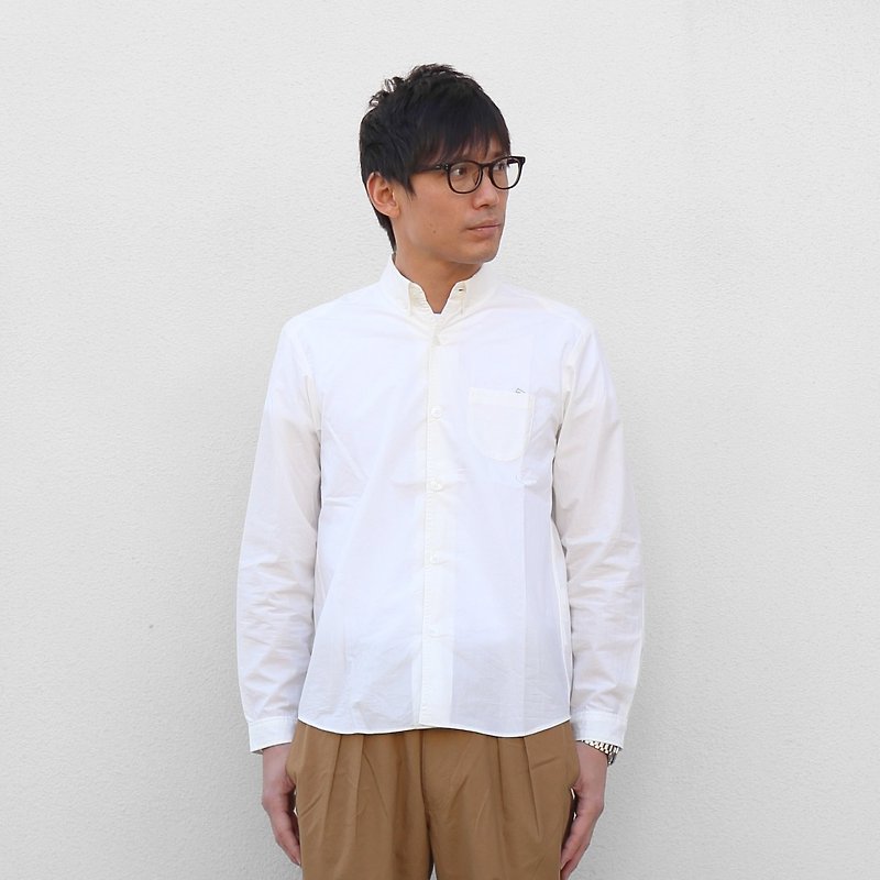 タイプライタークロスコットンシャツ・ユニセックスsize3 - シャツ メンズ - コットン・麻 ホワイト