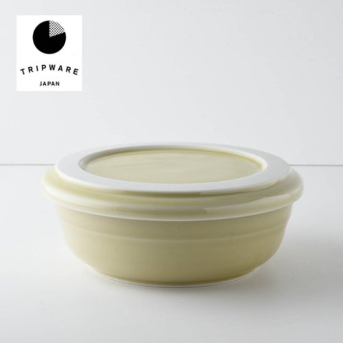 Trip Ware Japan 【Trip Ware Japan】圓碗蓋組 日本製 美濃燒 (象牙米)