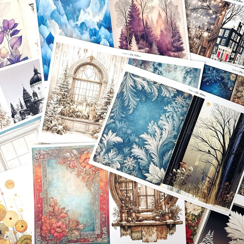 Z704+Z705+Z706+Z707+Z708+Z709 - 多種背景設計 - 貼紙 - 紙 