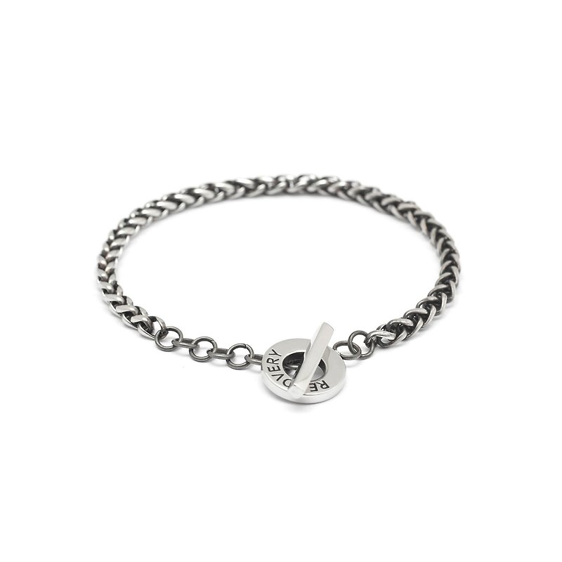 Recovery fine twist bracelet (ancient Silver) - Bracelets - Stainless Steel Silver