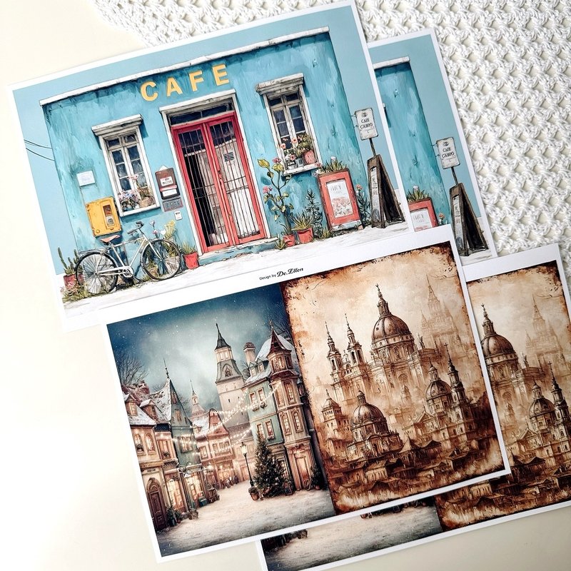 Z664 - a variety of background - 貼紙 - 紙 