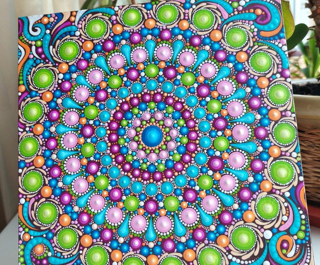 Mandala Spiritual Awakening, Dot Mandala Canvas Painting, Wall Painting  Decor - Shop Yana Kaechka - Mandalas Fairy Wall Décor - Pinkoi