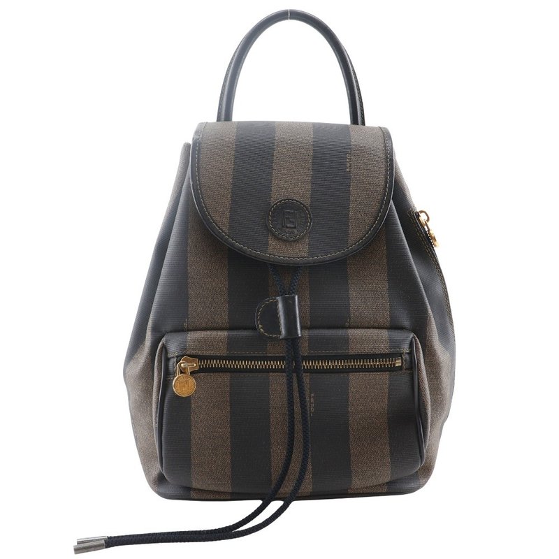 【日本直送】フェンディ FENDI ぺカン リュック・デイパック PVC 茶 レディース【中古】 - 後背包/背包/書包 - 塑膠 咖啡色