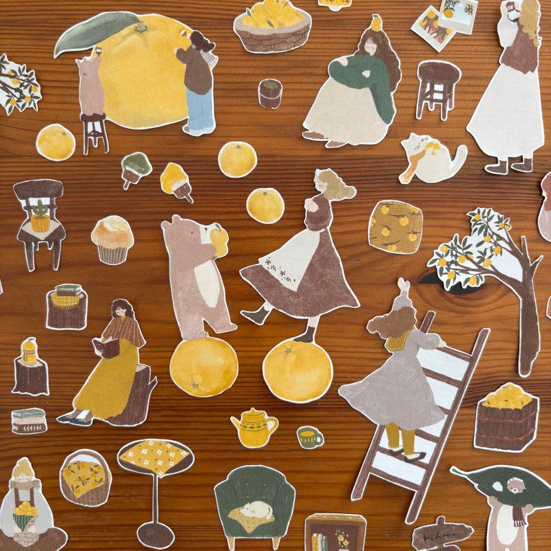 柚子 ゆず - 貼紙 - 紙 