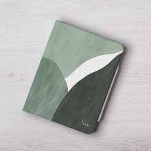 免費加名綠色抽象iPad case筆槽保護殼Pro 13 Air 7 12.9 平板殼