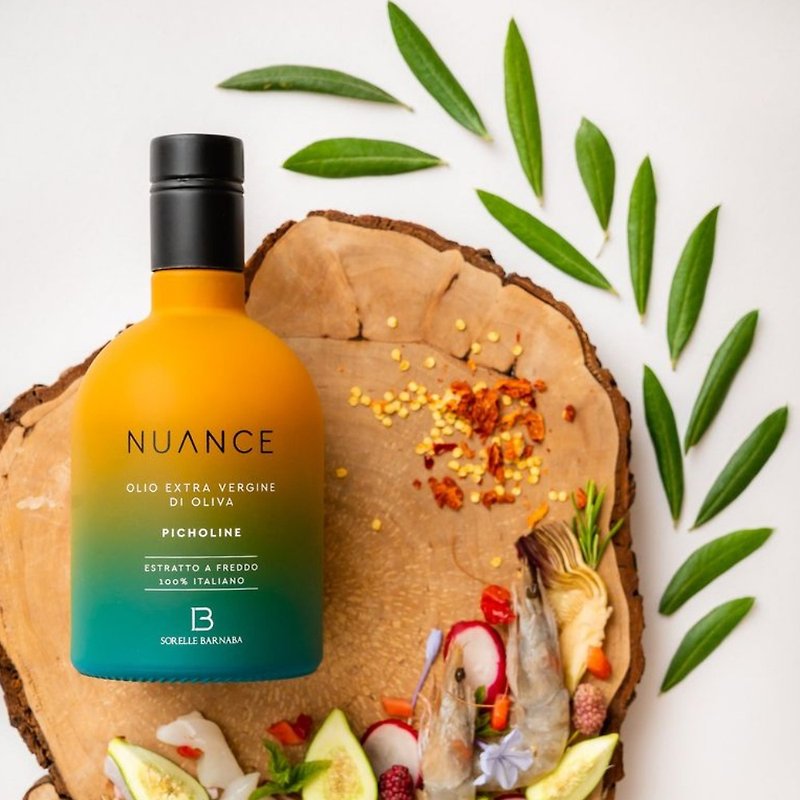 (預購)Nuance特級初榨橄欖油義大利巴納巴姊妹莊園100%Picholine - 醬料/調味料 - 玻璃 黃色