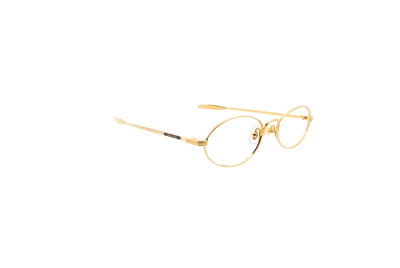 Alain Delon 3467A 1 80s Vintage Eyeglasses - กรอบแว่นตา - โลหะ สีทอง