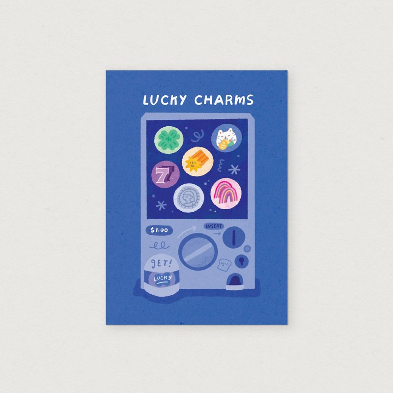 Lucky Gacha (Art Print) - 卡片/明信片 - 紙 藍色