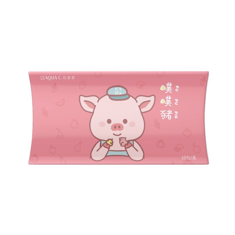 AQUA C.花漾皙 纖淨有酵 噗噗豬軟糖(10包/盒) - 養生/保健食品/飲品 - 紙 