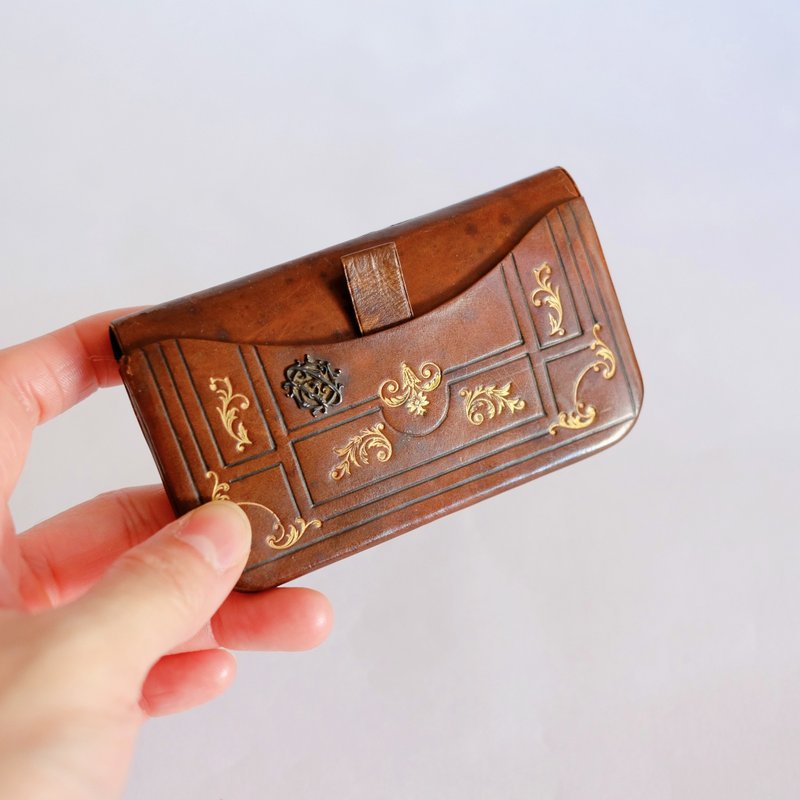 法國復古迷你真皮零錢包 - 零錢包/小錢包 - 真皮 咖啡色