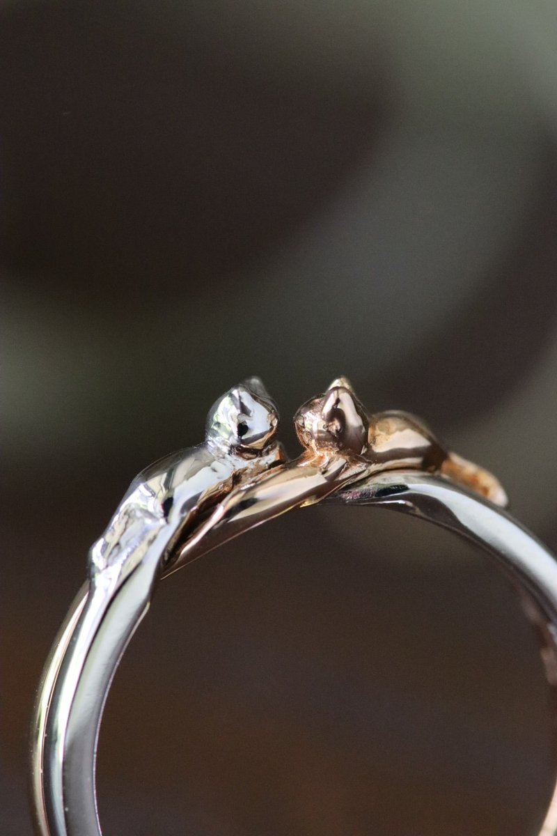 premium　猫ギメルリング　KISS - 戒指 - 貴金屬 多色